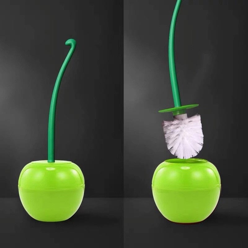 Escova de vaso sanitário com formato de cereja. 0 casa,mesa e jardim Verde 