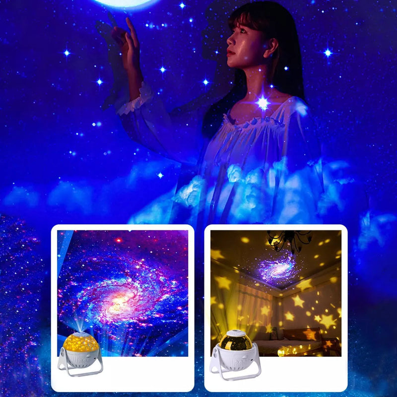 Luminária de Estrelinhas e de Galáxias - 7 Modos em LED 360° Loja 