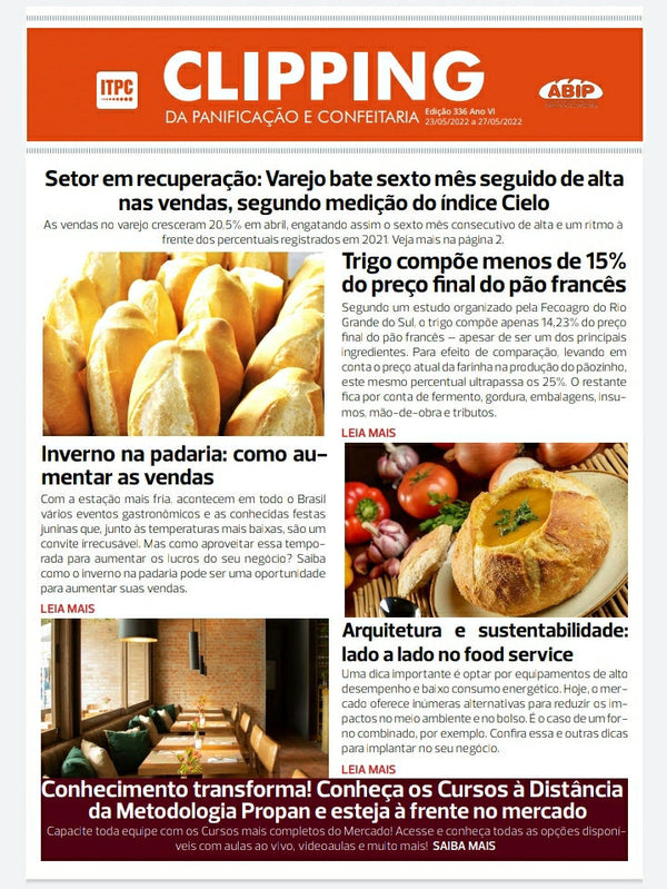 Edição 336 Clipping da Panificação e Confeitaria PROPAN/ITPC