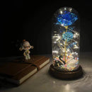 2022 LED Enchanted Galaxy Rose Eternal 24K Gold Foil Flower With Fairy String Lights In Dome For Christmas Valentine's Day Gift Paneshopping.com 013 