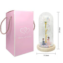 2022 LED Enchanted Galaxy Rose Eternal 24K Gold Foil Flower With Fairy String Lights In Dome For Christmas Valentine's Day Gift Paneshopping.com 