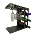 Adega Decoração Rustica de Vinhos e Taças Gourmet Armário Para Vinhos Paneshopping.com Preta 
