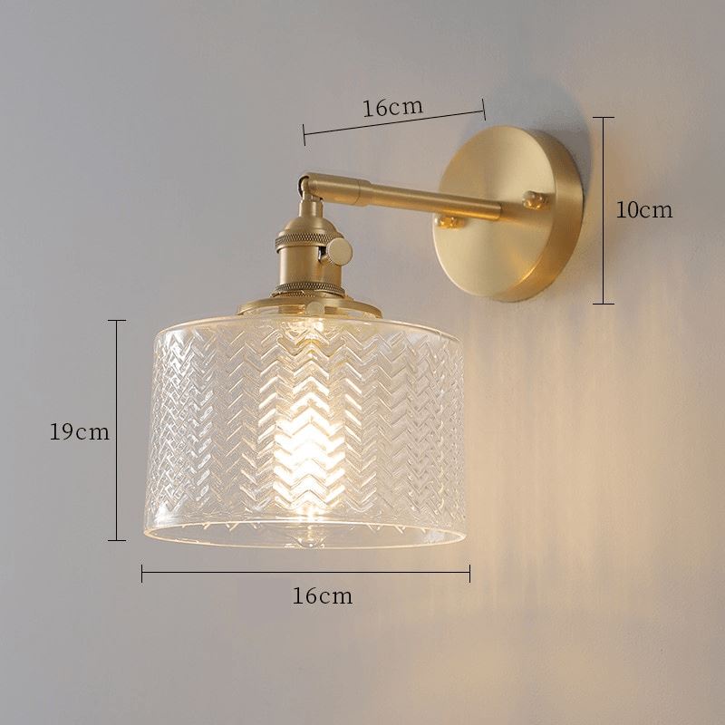 Arandela Vintage Metal e Vidro Iluminação 27 (284,67) Casas Gael Transparente 