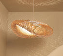 Bamboo Hanging Lamp Pendant Ceiling Light Rattan Wicker Lustre Hand Knit Braiding Suspended Home Dining люстра потолочная Paneshopping.com 