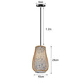 Bamboo Hanging Lamp Pendant Ceiling Light Rattan Wicker Lustre Hand Knit Braiding Suspended Home Dining люстра потолочная Paneshopping.com Dia 18x28cm Standard Set 