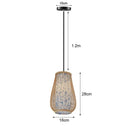 Bamboo Hanging Lamp Pendant Ceiling Light Rattan Wicker Lustre Hand Knit Braiding Suspended Home Dining люстра потолочная Paneshopping.com Dia 18x28cm Standard Set 