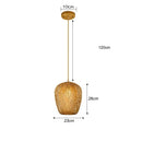 Bamboo Hanging Lamp Pendant Ceiling Light Rattan Wicker Lustre Hand Knit Braiding Suspended Home Dining люстра потолочная Paneshopping.com Style B - Wood Base Standard Set 