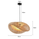 Bamboo Hanging Lamp Pendant Ceiling Light Rattan Wicker Lustre Hand Knit Braiding Suspended Home Dining люстра потолочная Paneshopping.com Style F Standard Set 