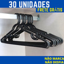 Cabide Reforçado Adulto Preto kit 30 Unidades Cabide Paneshopping.com Kit 1 com 30 Unidades 