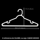 Cabide Reforçado Adulto Preto kit 30 Unidades Cabide Paneshopping.com Kit 2 com 60 Unidades 