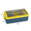 Caixa de almoço portátil de dupla camada. 0 casa,mesa e jardim 700ml Amarelo 