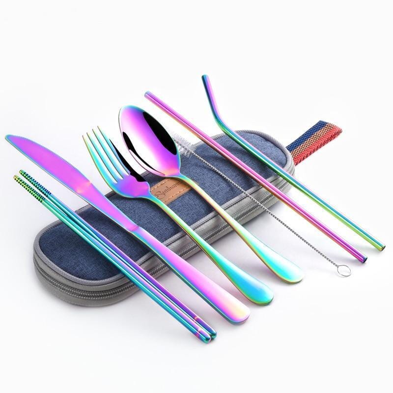 Conjunto de Talheres de luxo para Camping Casa e Decoração Paneshopping.com Colorido 