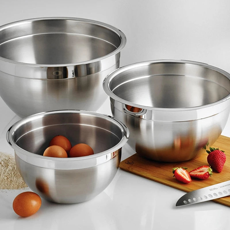 Conjunto de Tigelas em Aço Inoxidável Jogo de Tigelas de Aço Paneshopping.com 