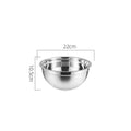 Conjunto de Tigelas em Aço Inoxidável Jogo de Tigelas de Aço Paneshopping.com 22cm bowl 