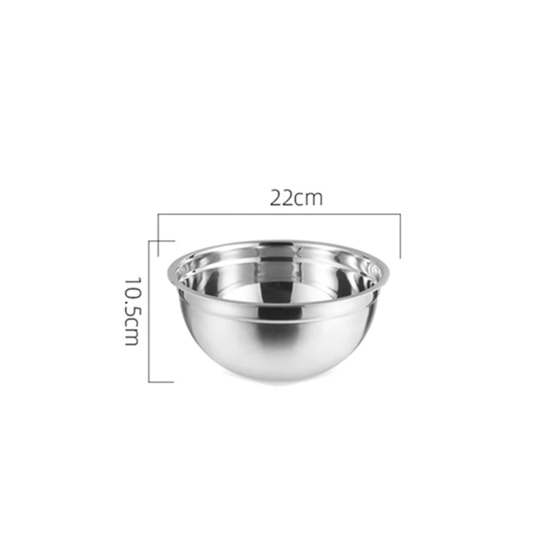 Conjunto de Tigelas em Aço Inoxidável Jogo de Tigelas de Aço Paneshopping.com 22cm bowl 