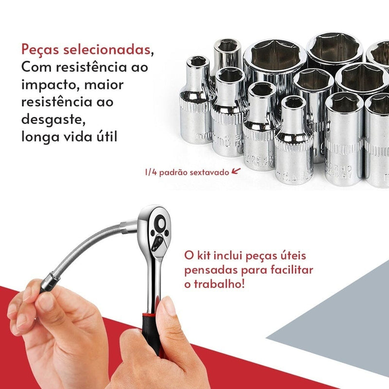 Kit De Ferramentas Multiuso 46 Peças Kit De Ferramentas Multiuso 46 Peças Paneshopping.com 