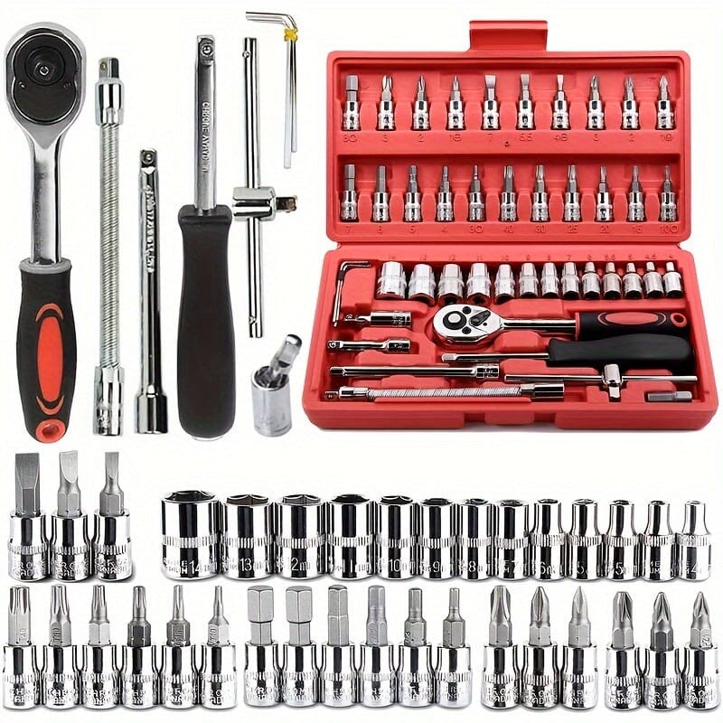 Kit De Ferramentas Multiuso 46 Peças Kit De Ferramentas Multiuso 46 Peças Paneshopping.com 