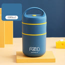 Lancheira de aço inoxidável 304 para crianças. 0 casa,mesa e jardim Azul 680ML 