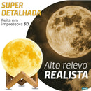 Luminaria 3D Touch Lua Cheia Abajur LED Decoração USB RGB Luminaria 3D Touch Lua Cheia Abajur LED Decoração USB RGB Paneshopping.com 