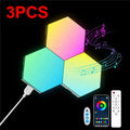 Luminária de LED Hexagonal Controle Remoto TouCloud Luminária de LED Hexagonal Controle Remoto TouCloud Paneshopping.com 3 PCS USB Plug 