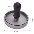 Molde para carne de Hamburger de aço inoxidável. 0 casa,mesa e jardim Diâmetro 8.7 CM 