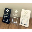 Placa Pix Pagamento QRCode De Mesa Balcão c/ Base - Acrílico 0 shopee 