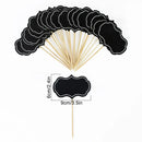 Placas de Preço Mini Lousa Romântica Quadro Negro de Madeira Pacote com 24 PÇS 6x9cm Placa de Preço Paneshopping.com 02 Pacotes com 24 Und 