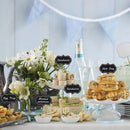 Placas de Preço Mini Lousa Romântica Quadro Negro de Madeira Pacote com 24 PÇS 6x9cm Placa de Preço Paneshopping.com 