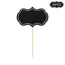 Placas de Preço Mini Lousa Romântica Quadro Negro de Madeira Pacote com 24 PÇS 6x9cm Placa de Preço Paneshopping.com 