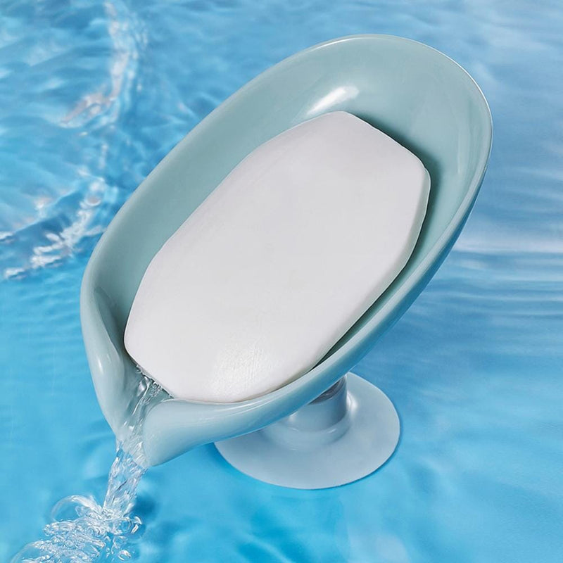 Porta Sabonete Folha Portátil para Banheiro. 0 casa,mesa e jardim Azul 