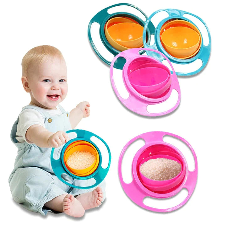 Prato Mágico Infantil Tigela 360 Giro Bowl Bebê Não Derrama Infantil Paneshopping 