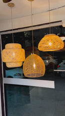 Luminária Pendente Bali em Bambu Natural – Sofisticação Boho Chic & Aconchego