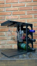 Adega Decoração Rustica de Vinhos e Taças Gourmet