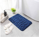 Tapete para banheiro antiderrapante absorvente e macio 60x40cm decoração 10 Paneshopping.com Azul escuro 