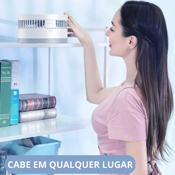 Ventilador Portátil Silencioso Inteligente Com Controle Remoto Ventilador Portátil Silencioso Inteligente - Power Fresh Loja 