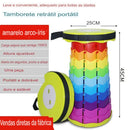 Banco Retrátil Portátil Com Alça - Bolça Banco Colorida Banco Paneshopping.com Arco-íres com Amarelo 