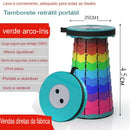 Banco Retrátil Portátil Com Alça - Bolça Banco Colorida Banco Paneshopping.com Arco-íres com Verde Água 