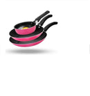Conjunto de Frigideiras 3 Peças Antiaderente Day Ofertas Store Rosa 