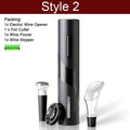 Electric Wine Opener Automatic Corkscrew Wine Openers with Stand Holder for Beer Bottle Opener Foil Cutter Kitchen Bar Can Opene 0 Paneshopping.com China Style 1-2 
