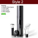 Electric Wine Opener Automatic Corkscrew Wine Openers with Stand Holder for Beer Bottle Opener Foil Cutter Kitchen Bar Can Opene 0 Paneshopping.com China Style 1-2 