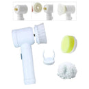 Escova De Limpeza Eletrica Com 3 Cabeças USB Recarregavel Giratorio Mini Minha loja 