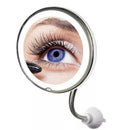 Espelho 360 Graus de Rotação 10x Ampliação Make C/ Luz Led - Beleza Minha loja 