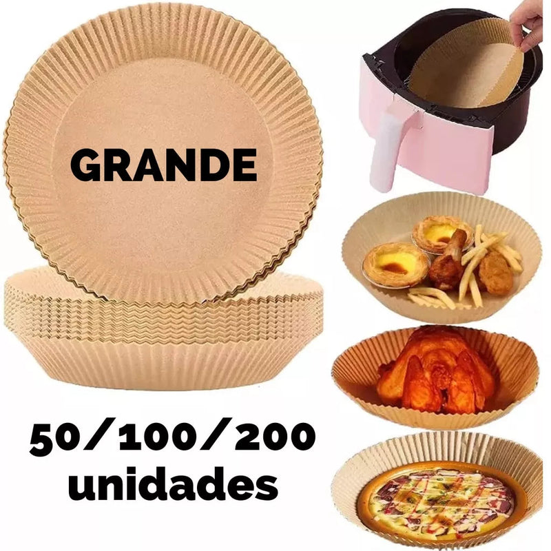 Forma Descartável Para Fritadeira Air Fryer Em Papel Antiaderente Redondo Cozinha shopee 
