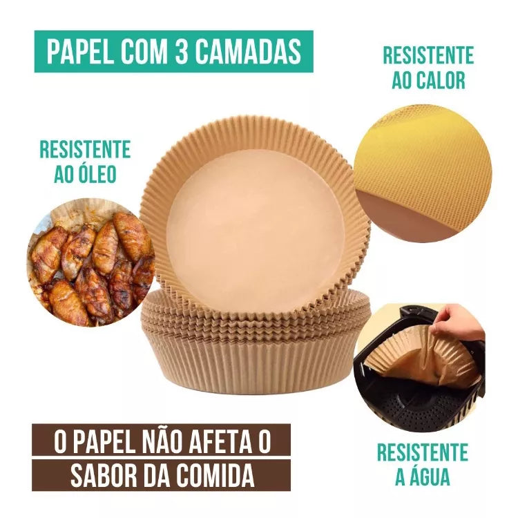 Forma Descartável Para Fritadeira Air Fryer Em Papel Antiaderente Redondo Cozinha shopee 