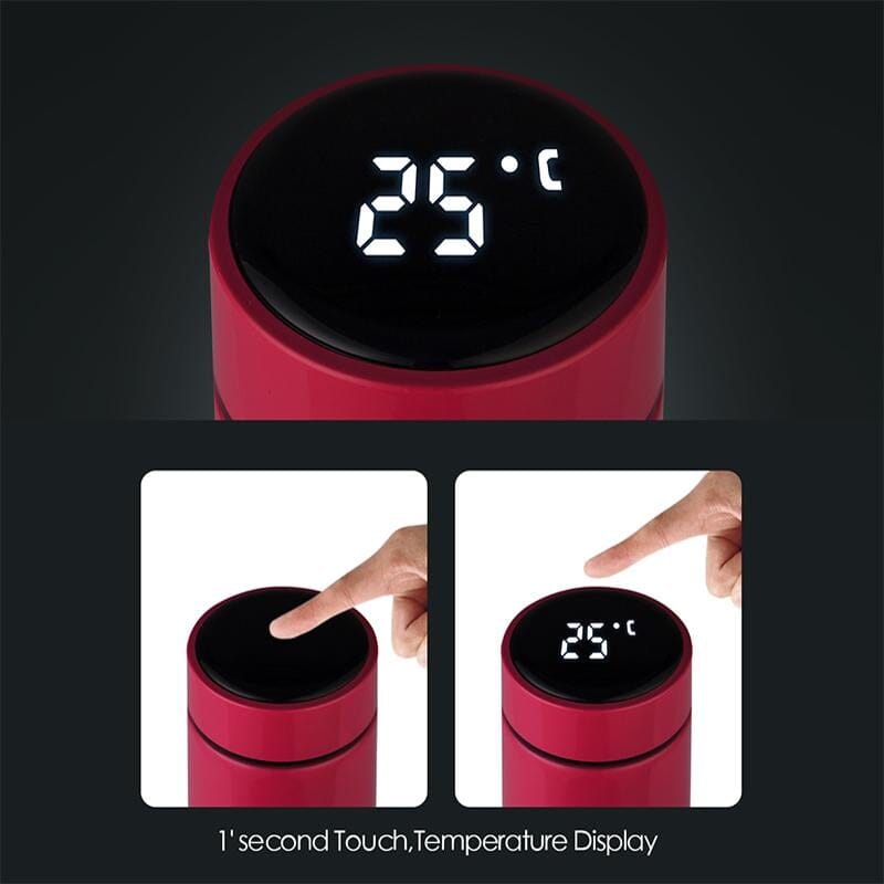 Garrafa Térmica Para Café Água e Bebidas Com Exibição De Temperatura CP09GARRAFATERMICA Núcleo Shop 