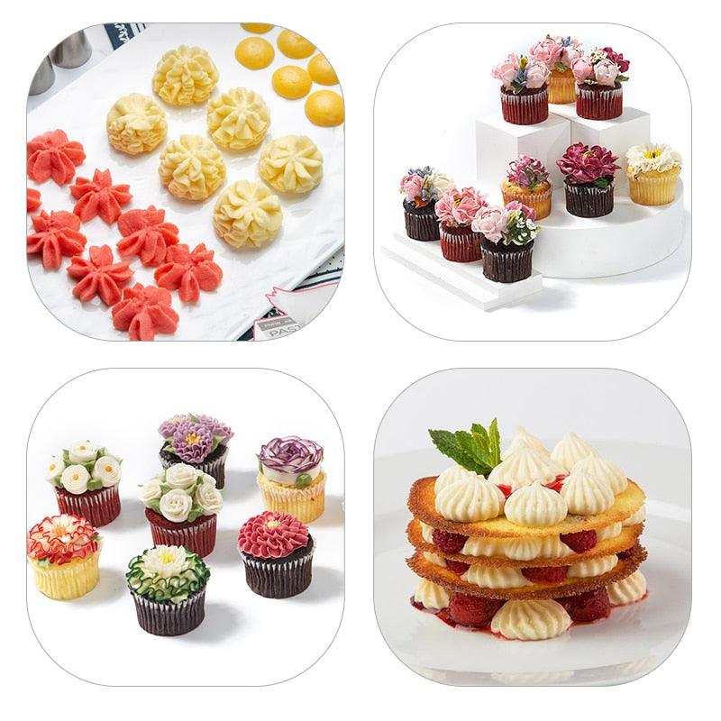 Kit de Bicos de Confeitar com 29 Pçs. Inclui Saco de Silicone para Confeitar e mais 3 Raspadores 0 Paneshopping.com 