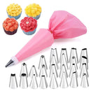 Kit de Bicos de Confeitar com 29 Pçs. Inclui Saco de Silicone para Confeitar e mais 3 Raspadores 0 Paneshopping.com 