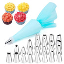 Kit de Bicos de Confeitar com 29 Pçs. Inclui Saco de Silicone para Confeitar e mais 3 Raspadores 0 Paneshopping.com 