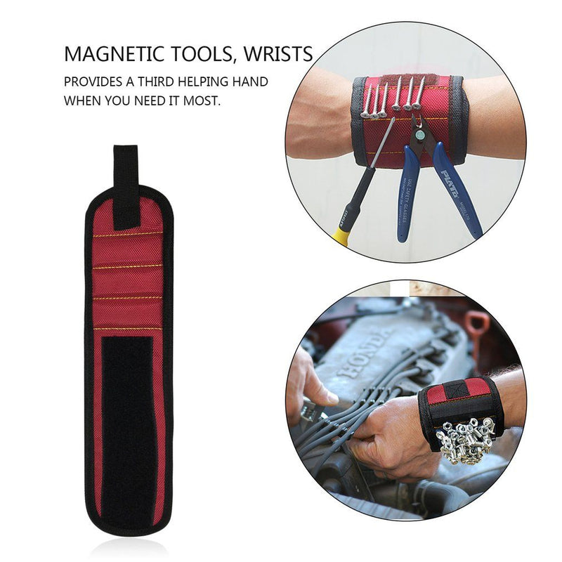 Magnetic Wrist Support Band with Strong Magnets for Holding Screws Nail Bracelet Belt Support Chuck Sports magnetic tool bag 0 Paneshopping.com 
