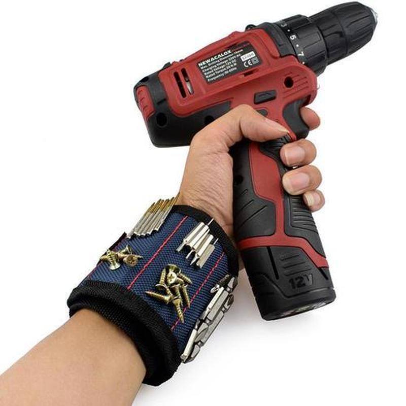 Magnetic Wrist Support Band with Strong Magnets for Holding Screws Nail Bracelet Belt Support Chuck Sports magnetic tool bag 0 Paneshopping.com 